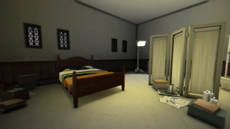 唯一一間是雙人床的房間，同時也比較像豪華病房