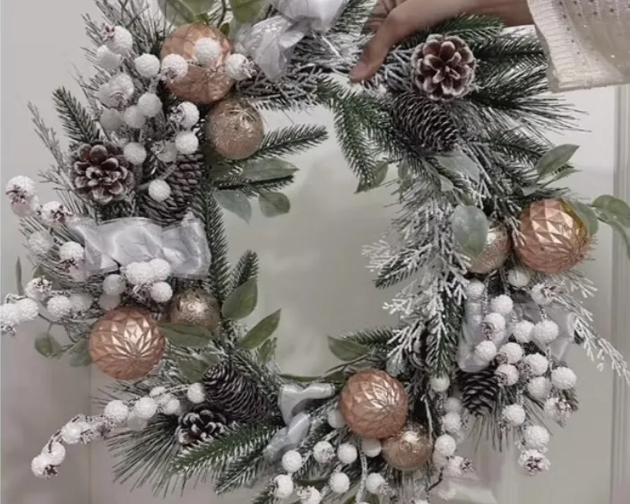 聖誕節槲寄生花環掛飾鐺