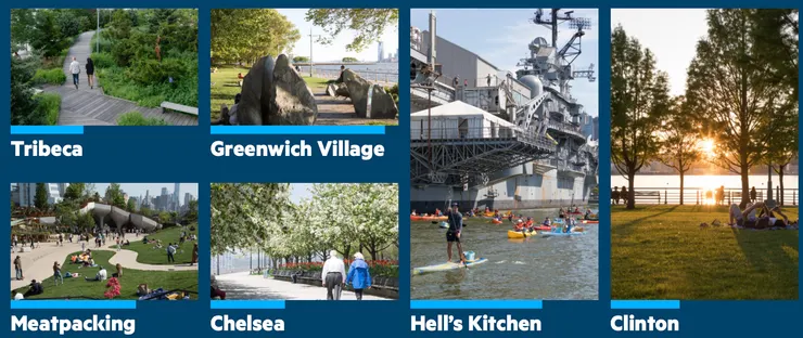 哈德遜河公園(Hudson River Park)不同的區域有不同的魅力,讓遊客各自探險。