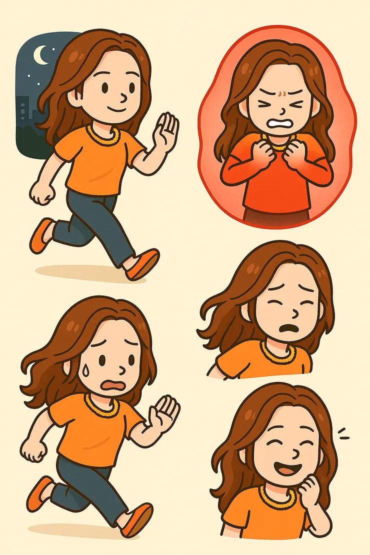 這五張圖,是我試著打開防護罩時的樣子。沒有準備好,也沒有把握。只是那一刻,我真的很想知道,我現在,能不能自我信任