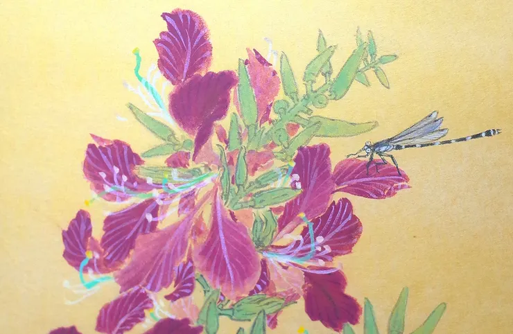 〈閑庭幽趣〉局部－羊蹄甲