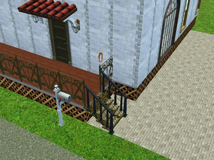 很多時候門外的樓梯我都會對著大門，這次略改位置，多點新意。