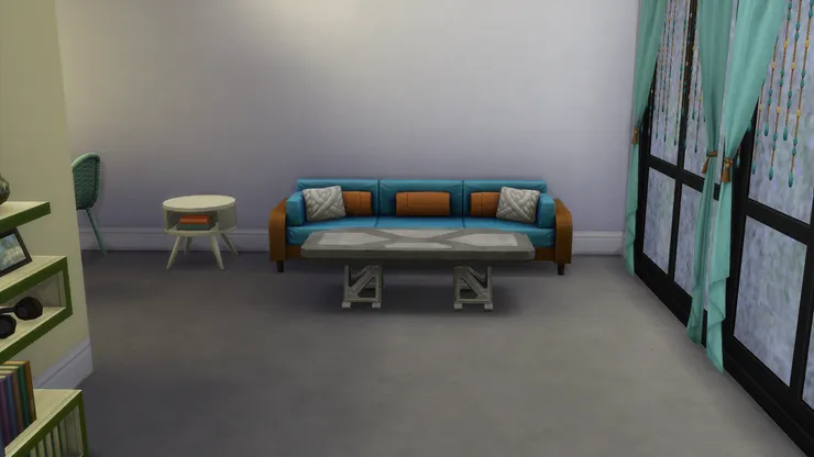 這次的沙發比較大,因為房子也比上次的大。不過這樣看比較空。