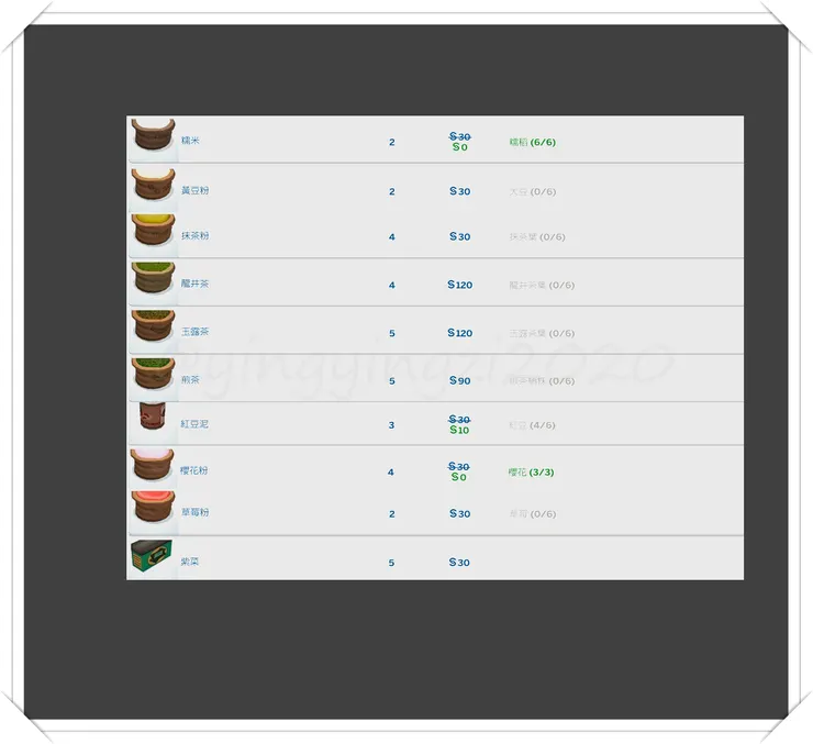 Add On 01產品清單