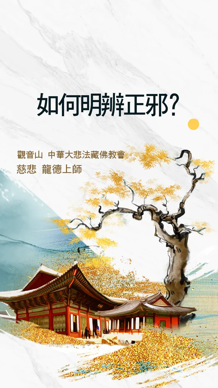 慈悲 龍德上師開示：如何明辨正邪？