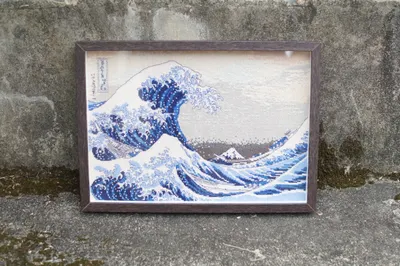 DMC十字繡材料包-神奈川沖浪裏