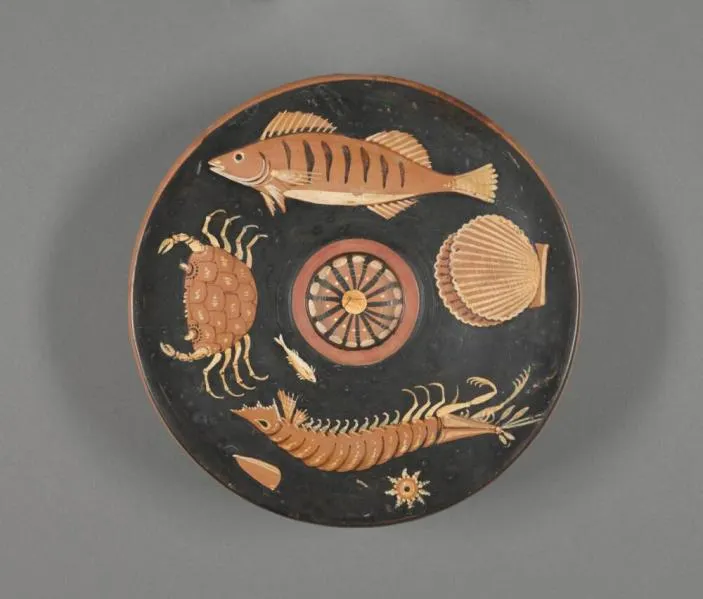 另一個被認爲是他繪製的盤子，Museum of Fine Arts, Houston