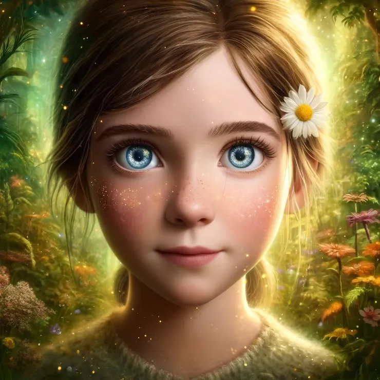 Jane wandered into the heart of the Enchanted Forest, drawn by a mysterious, melancholic blue that tugged at her senses. 