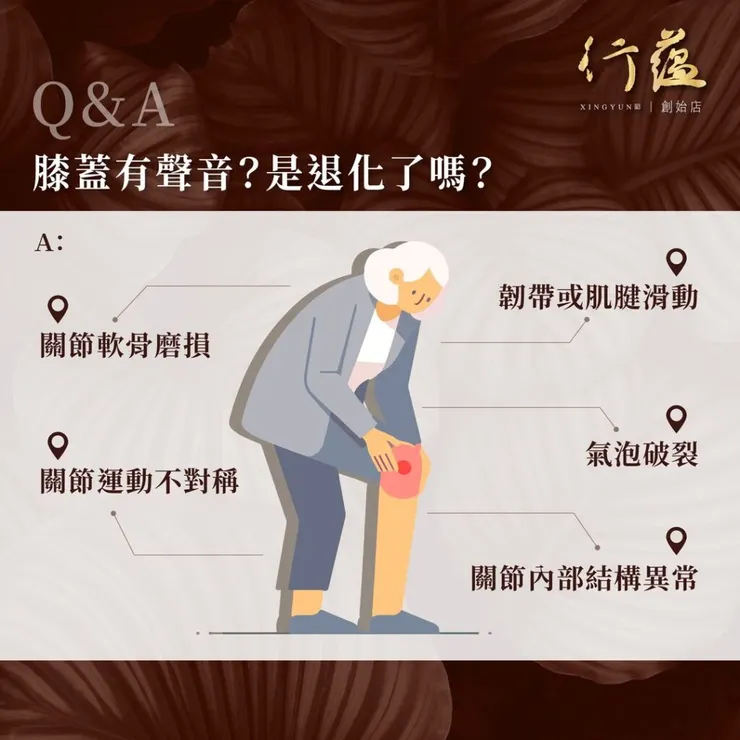 行蘊QA｜膝蓋有聲音是退化了嗎