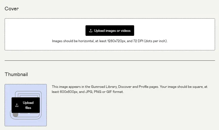 Gumroad Shop 上傳範例