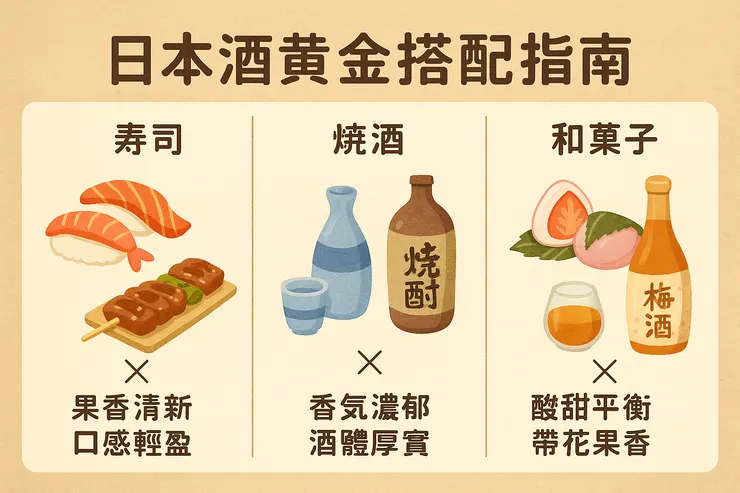 壽司・燒烤・和菓子的日本酒黃金搭配指南