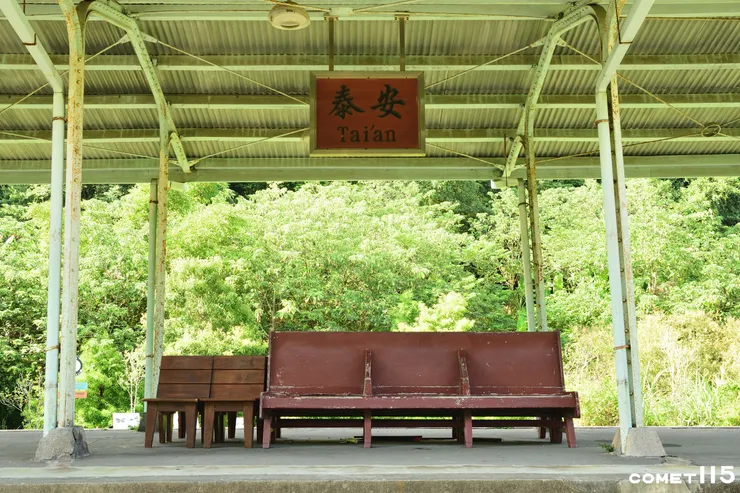 夏日上午,在泰安車站享受片刻的寧靜