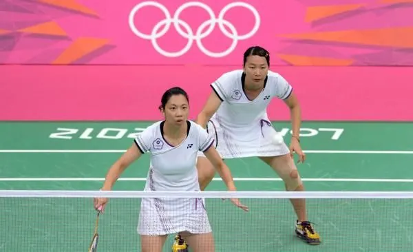 「黃金女雙」程文欣（前）、簡毓瑾是台灣最具代表性的羽球女雙組合。