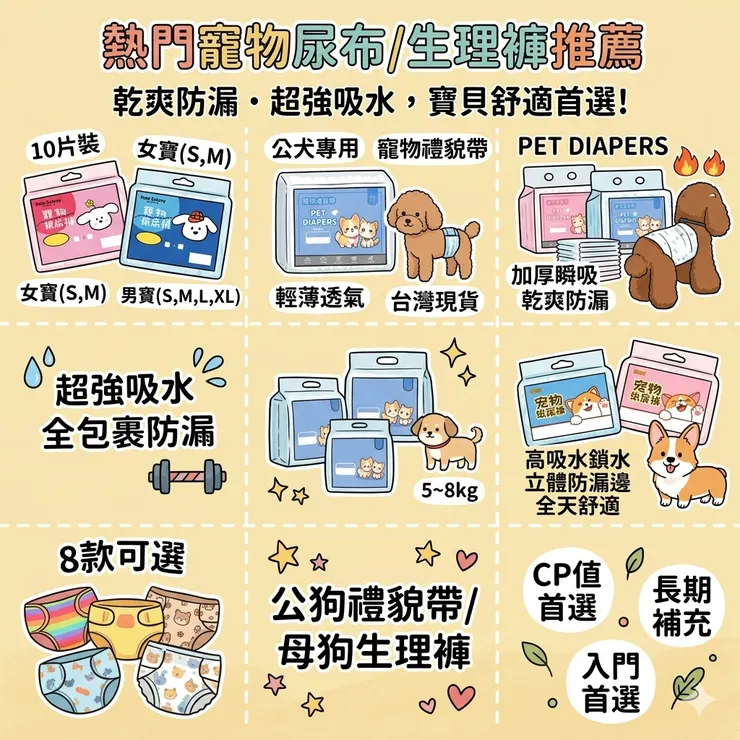 【寵物尿墊推薦】拒絕滿屋尿騷味!Dcard/PTT熱推除臭尿布墊:租屋族/多狗家庭,寵物紙尿褲/寵物禮貌帶