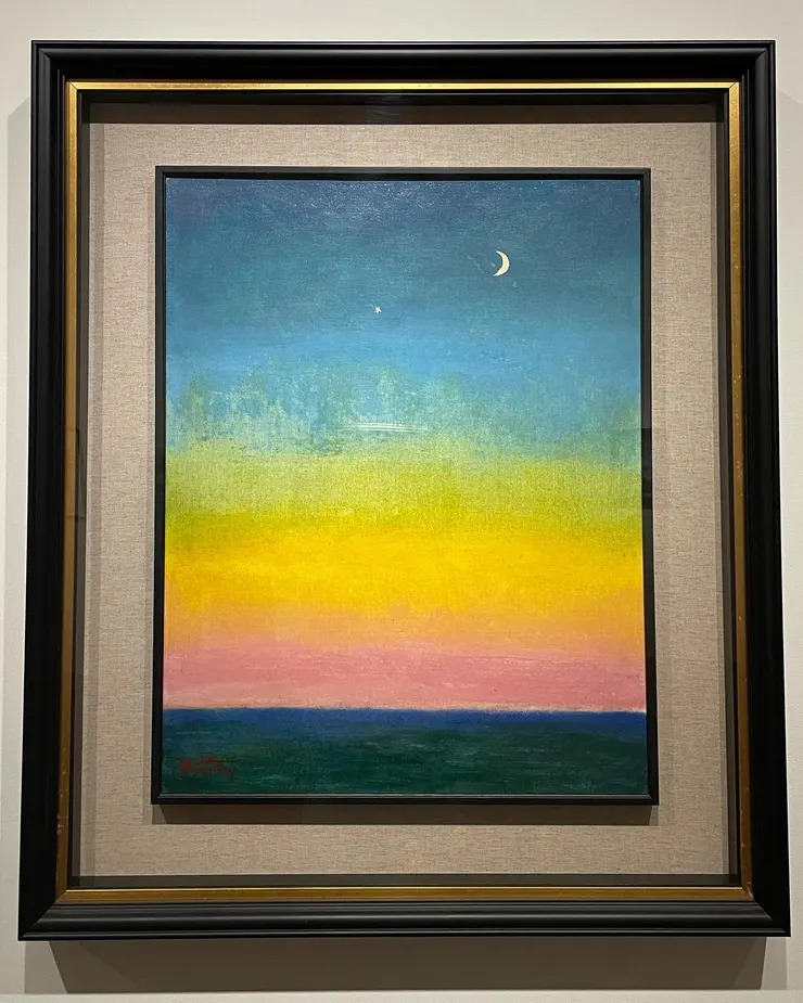 很難想像原來洪瑞麟也會畫這種風格的作品！離開礦工的工作後，他也挖掘到自己的光了啊～