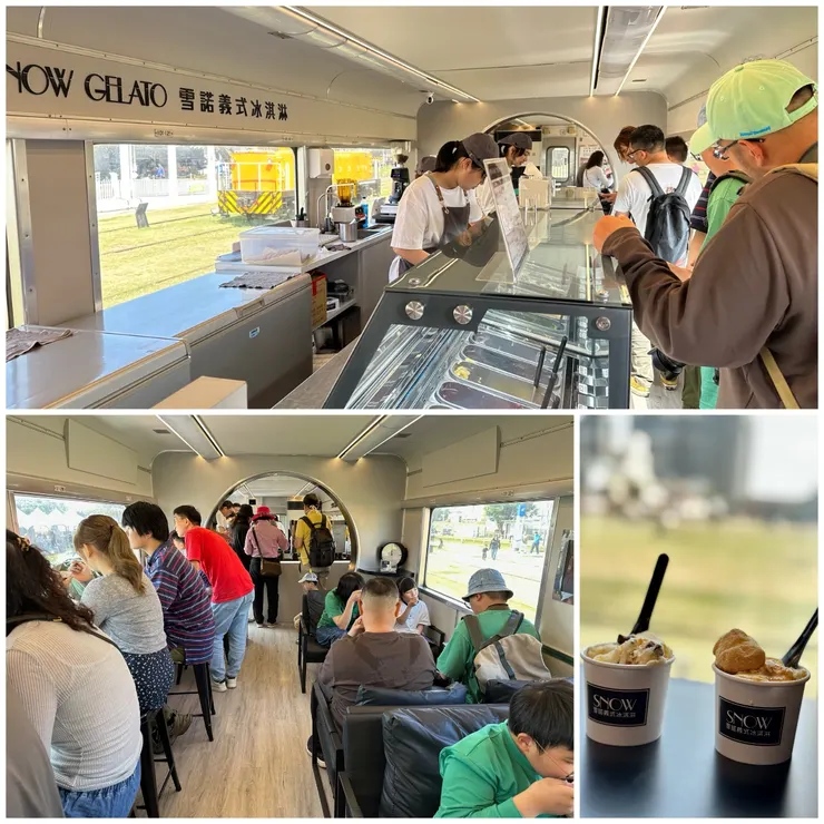 只有兩個車廂，位置不多，義式冰淇淋很好吃