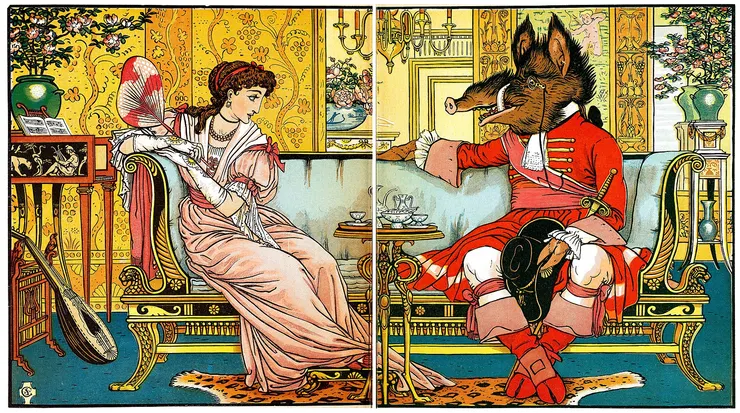 Beauty and the Beast by Walter Crane 1874