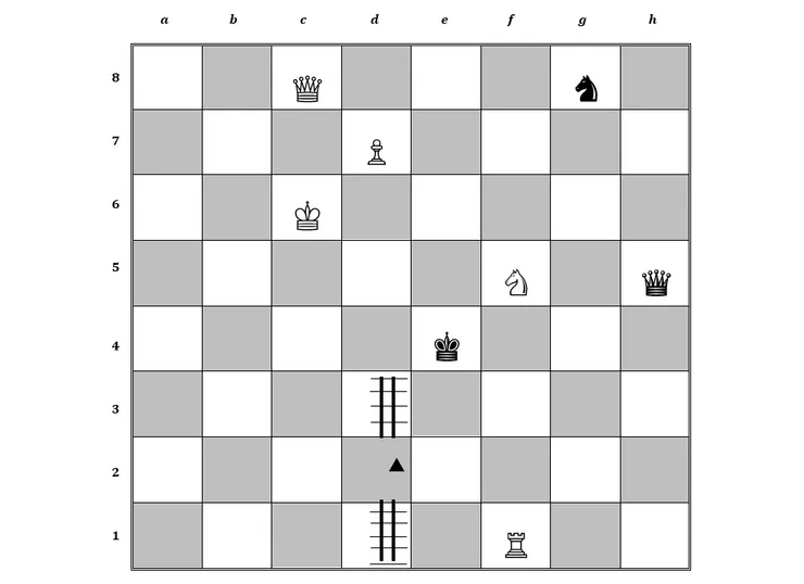 棋盤十﹕愛麗絲走 d6-d7。 