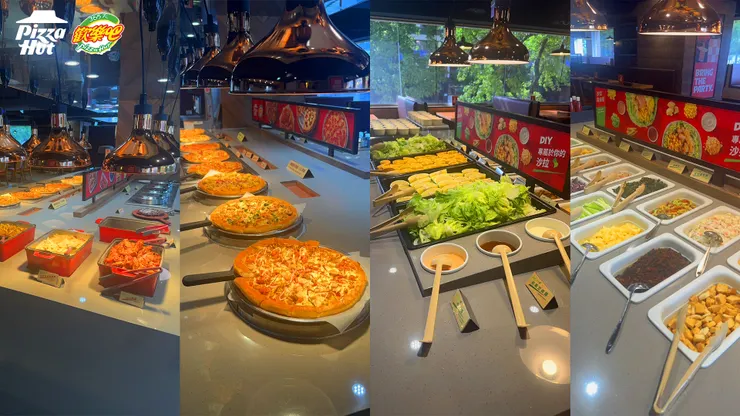 「必勝客歡樂吧」深受消費者喜愛，現烤比薩、義大利麵、烤雞、副食、甜點與沙拉通通無限享用！