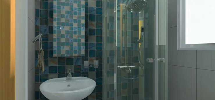 香港的房子和洗手間就是這麼細小，什麼東西都緊密地挨在一起。