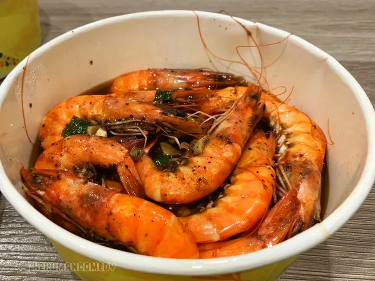 王家碳烤鋼管雞｜推薦餐點：胡椒蝦 1-1