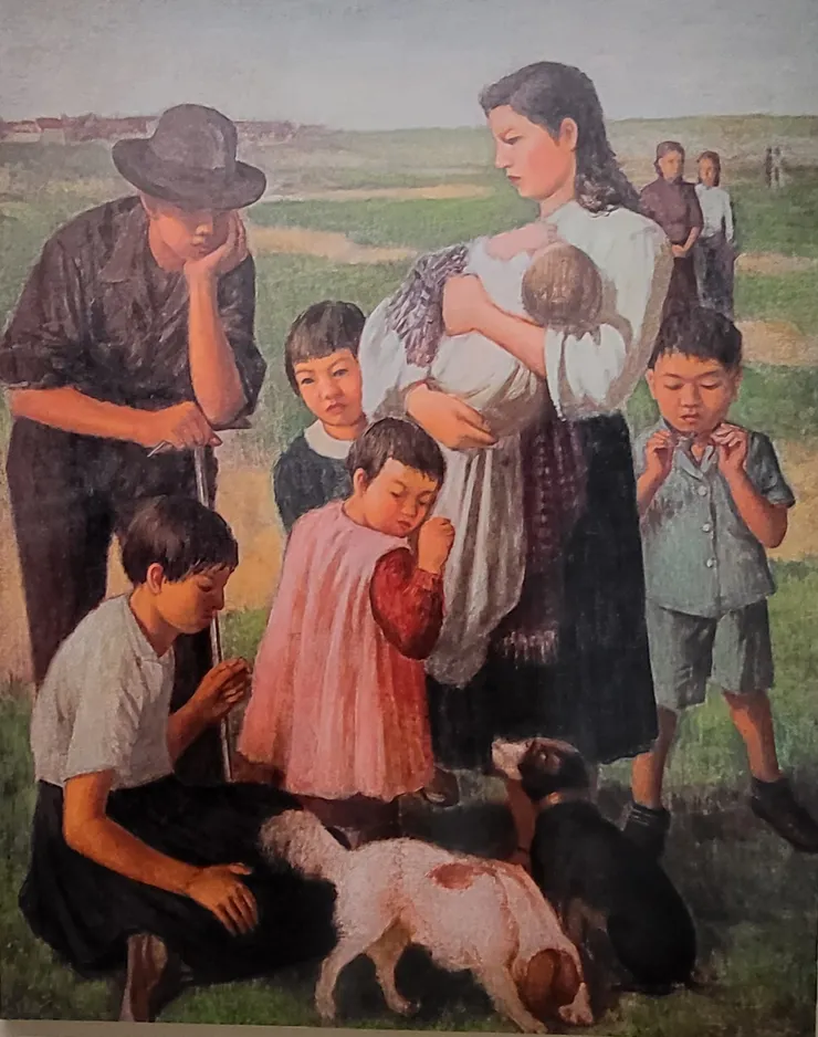 台灣美術館藏李梅樹油畫作品(李建崑攝影)