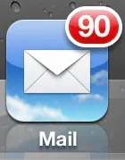 當年的未讀信件提醒。