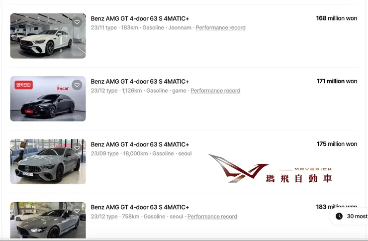 AMG Gt63S外匯車行情