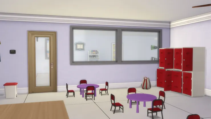 我相當喜歡課室的配色！又剛好物品跟牆身能相配。