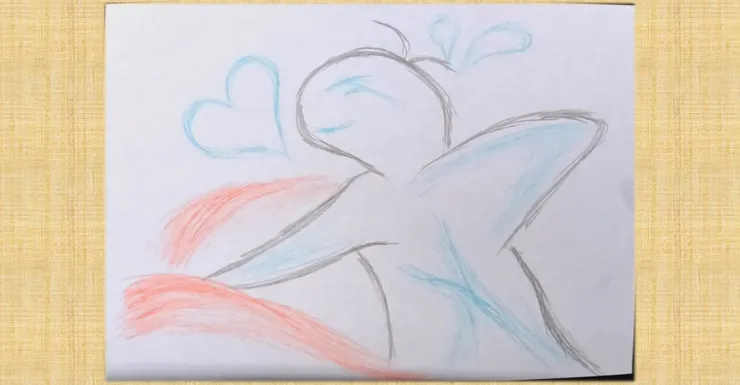 作者直覺繪畫：《陪伴自己》