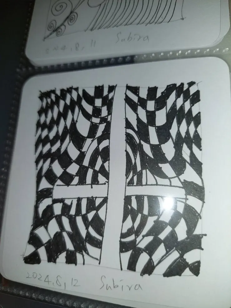 纏繞畫創作-迷霧中的窗