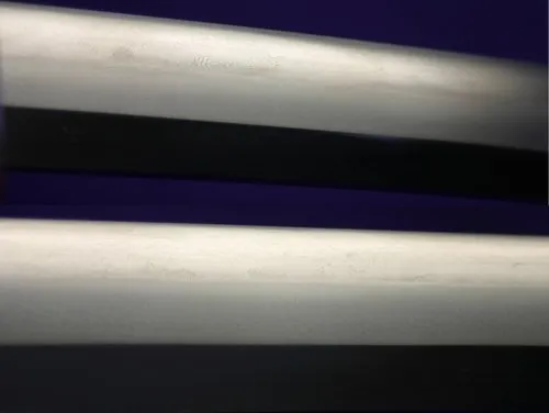 沸斑雜亂且匂口不緊實的燒刃圖例