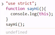 瀏覽器在嚴格模式下，直接呼叫函式的 this 會是 undefined