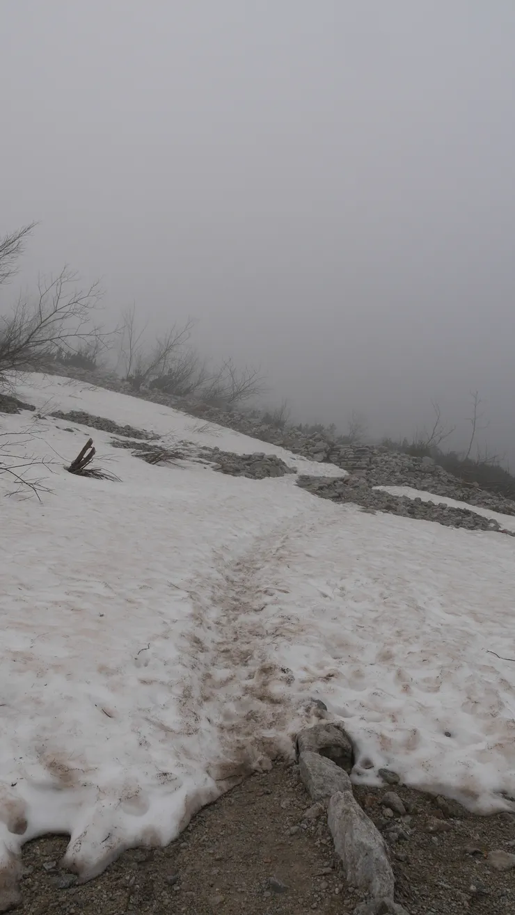 後來因為霧沒有要散的跡象,而且地面都是融雪,所以就沒上去Czarny Staw了