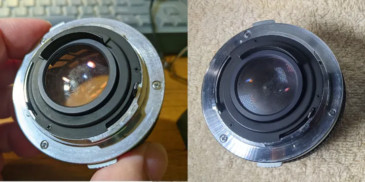 右邊為清潔前，左邊為清潔後