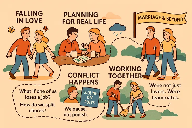 戀愛與婚姻是一場合作型任務遊戲，「We're on the same team」是維持良好關係的重要信念