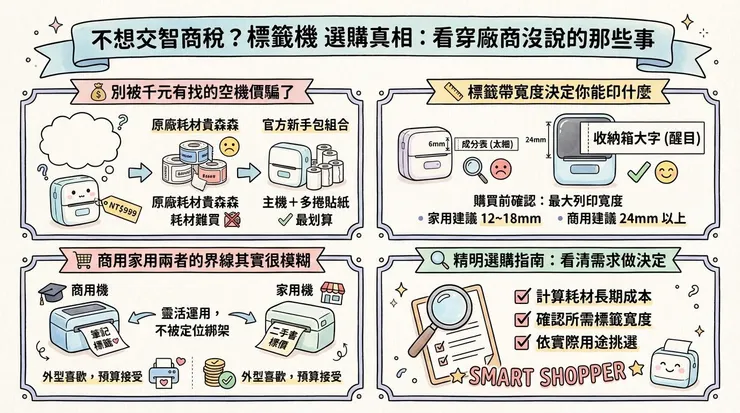 不想交智商稅？標籤機 選購真相：看穿廠商沒說的那些事