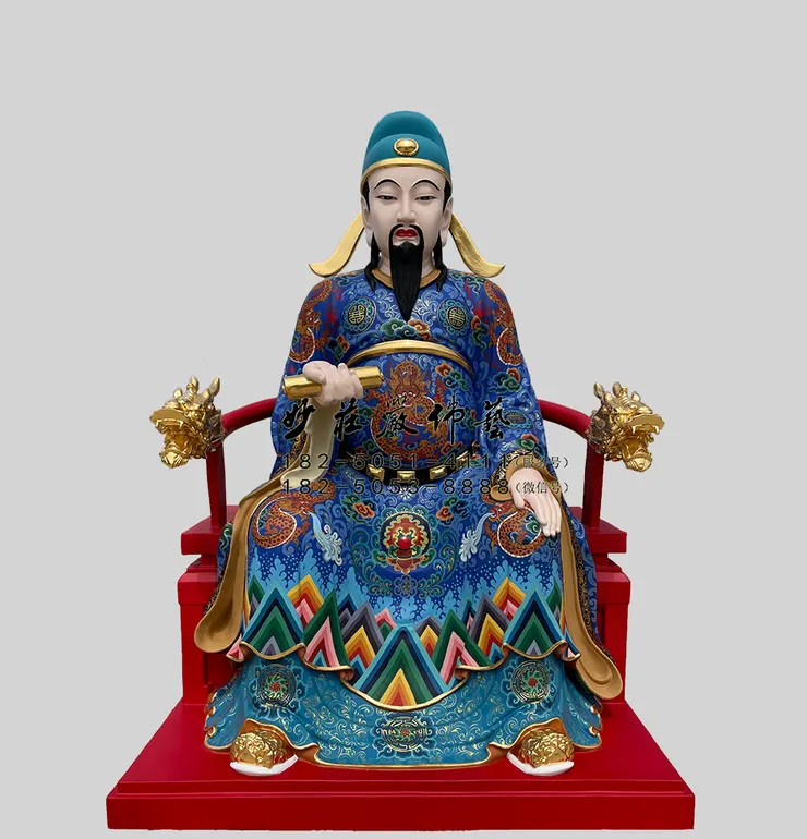 銅雕文昌帝君彩繪神像