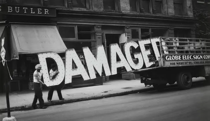 Walker Evans’s “Truck and Sign, 1928-1930.”
