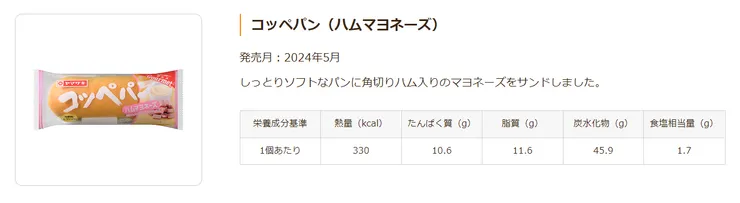 截圖自山崎麵包官網。