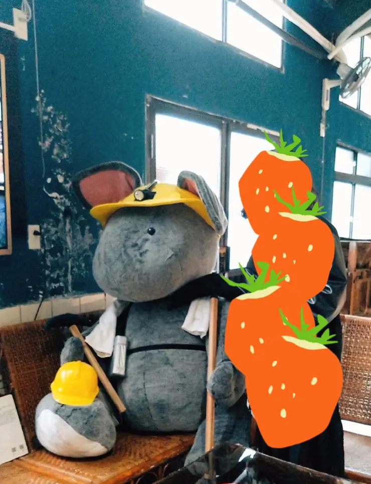 全手工的巨大礦工兔！（請恕草莓用草莓把自己遮住）