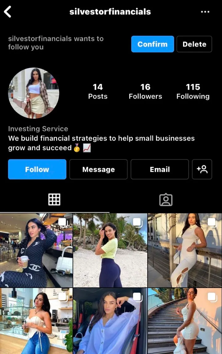 Instagram詐騙僞裝