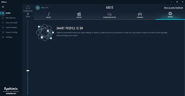 筆電上的音效程式可以讓筆電的音場效果大幅提昇