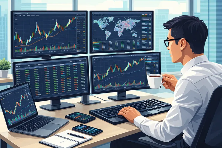 四螢幕在金融領域應用極廣