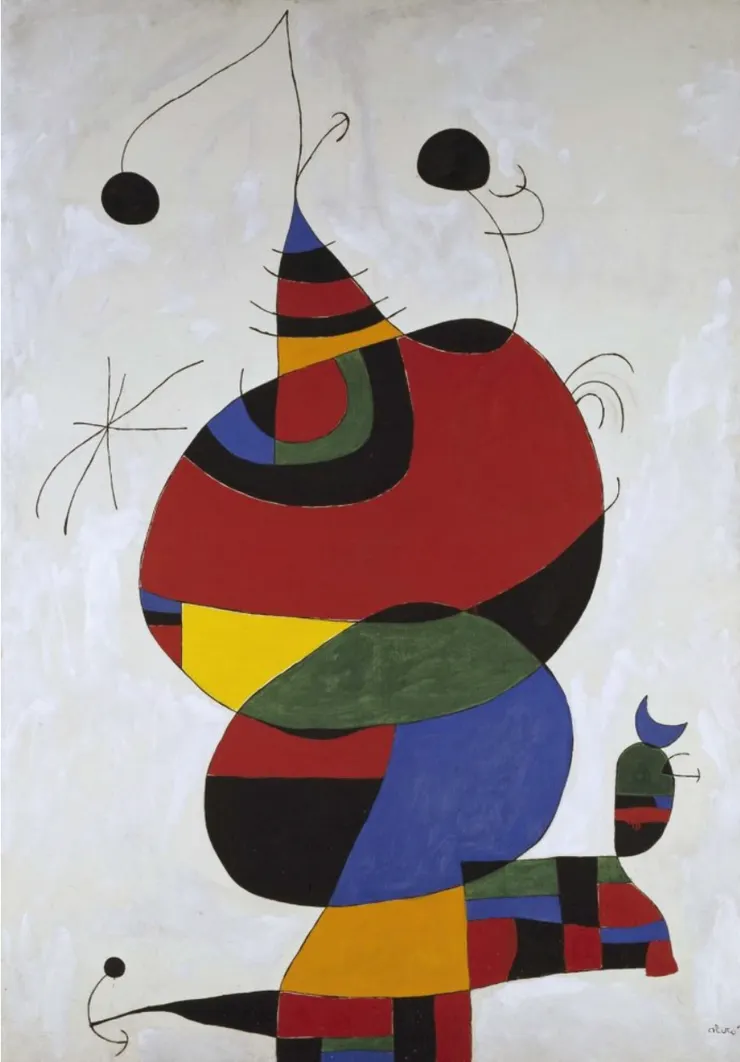 1966年,《女人、鳥、星星》(圖片來源:蘇菲亞王妃藝術中心官網)