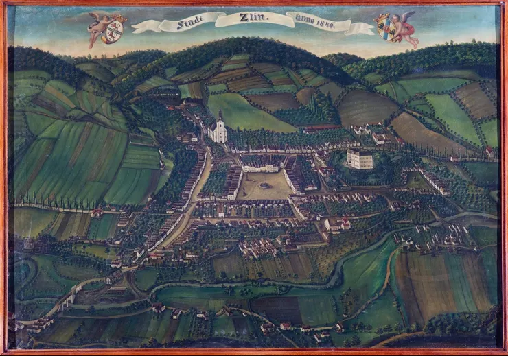 1846 年茲林地圖 (Source: Museum of Southeast Moravia in Zlín)