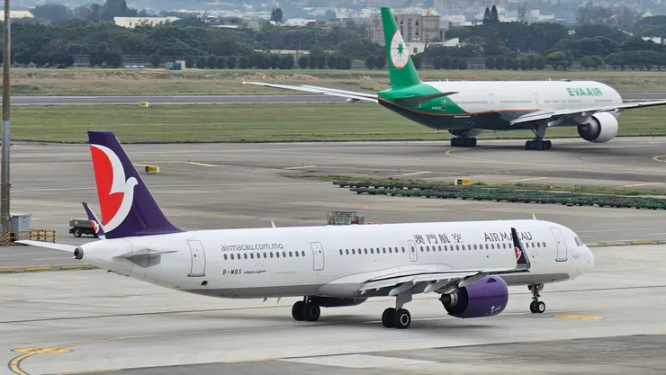 這是澳門航空的空中巴士A321型窄體單走道客機!