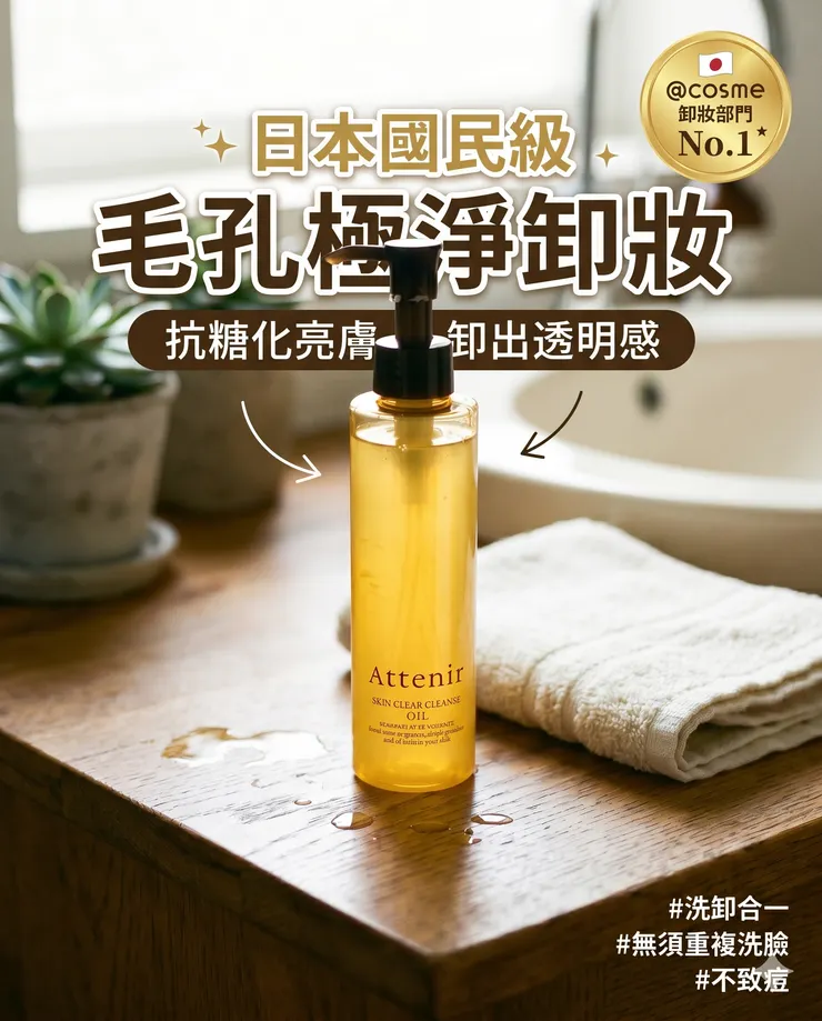 【Attenir】卸妝油 / 柑橘香(黃)