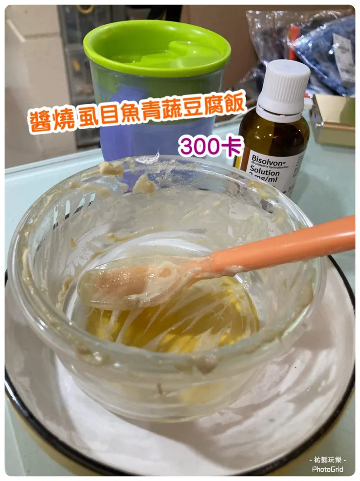 虱目魚青蔬豆腐飯(需打成泥)