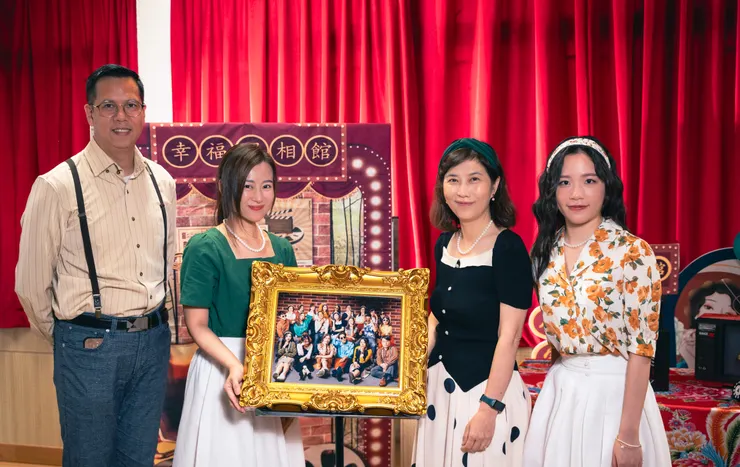 吳滿堂副校長、生命教育機構林秋霞老師、蔡碧蕊校長及生命教育統籌王玉梅老師重視培育孩子的「幸福感」